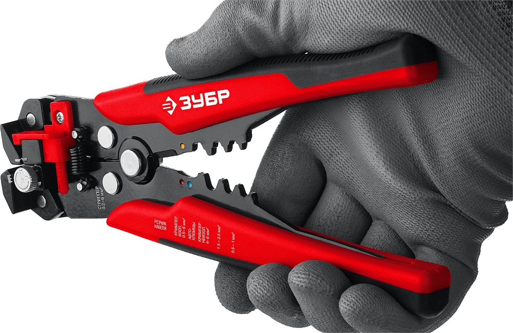 ЗУБР  ТМ-1, 0.2 - 6 мм2, автоматический стриппер с винтом микронастройки (22645) 22645