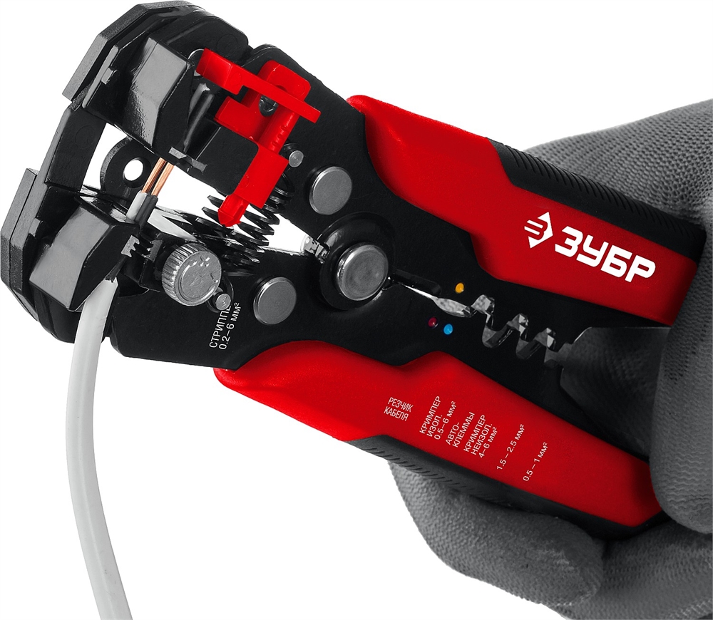 ЗУБР  ТМ-1, 0.2 - 6 мм2, автоматический стриппер с винтом микронастройки (22645) 22645