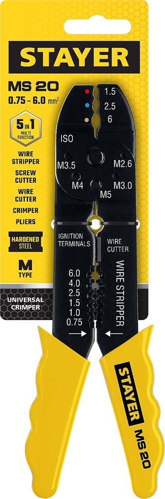 STAYER  MS-20, 0.75 - 6 мм2, многофункциональный стриппер, Professional (2265-21) 2265-21_z01