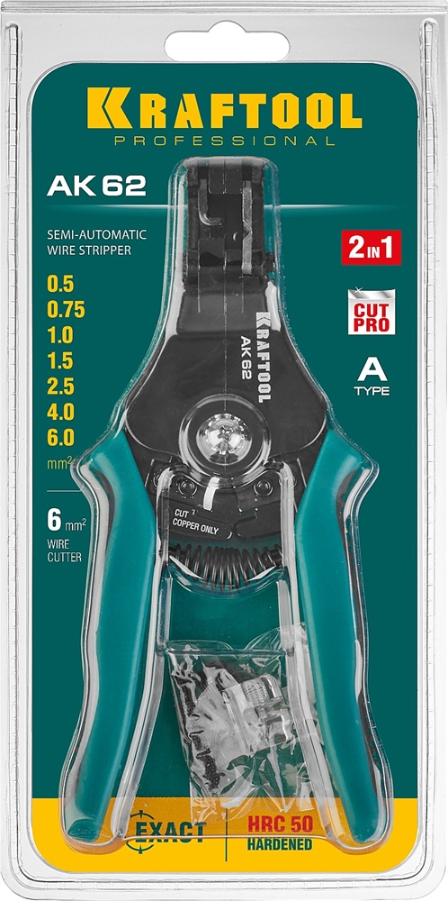 KRAFTOOL  АК-62, 0.5 - 6 мм2, полуавтоматический стриппер (22681) 22681