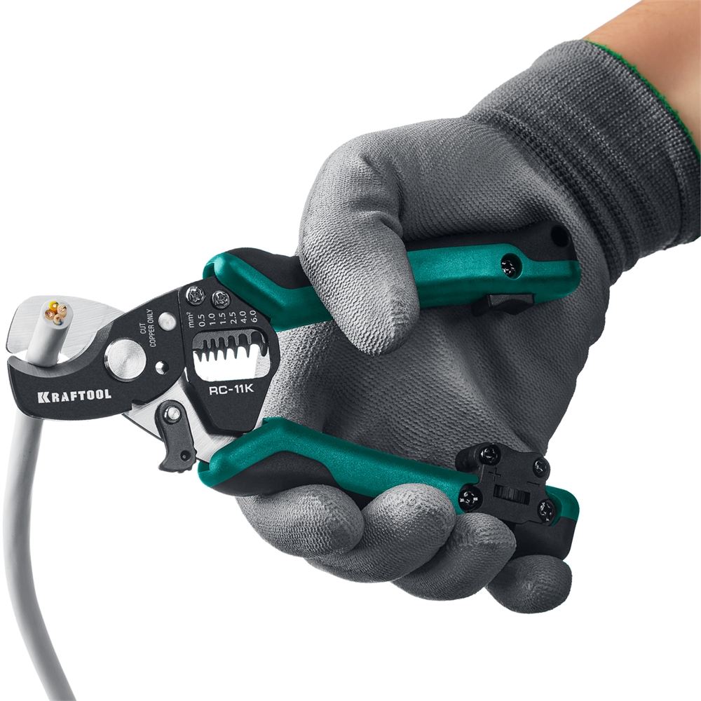 KRAFTOOL  RC-11 K, 3 в 1, кабельные ножницы (22696-3) 22696-3