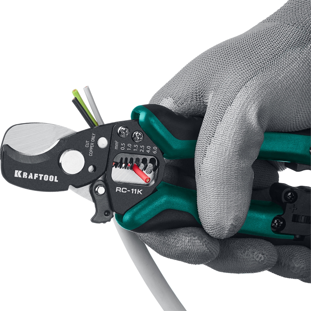 KRAFTOOL  RC-11 K, 3 в 1, кабельные ножницы (22696-3) 22696-3