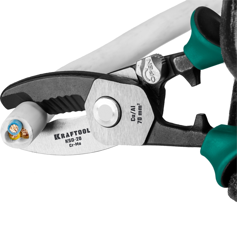 KRAFTOOL  KSD-20, d 20мм, 200мм, с двойными режущими кромками, кабелерез (23332-20) 23332-20