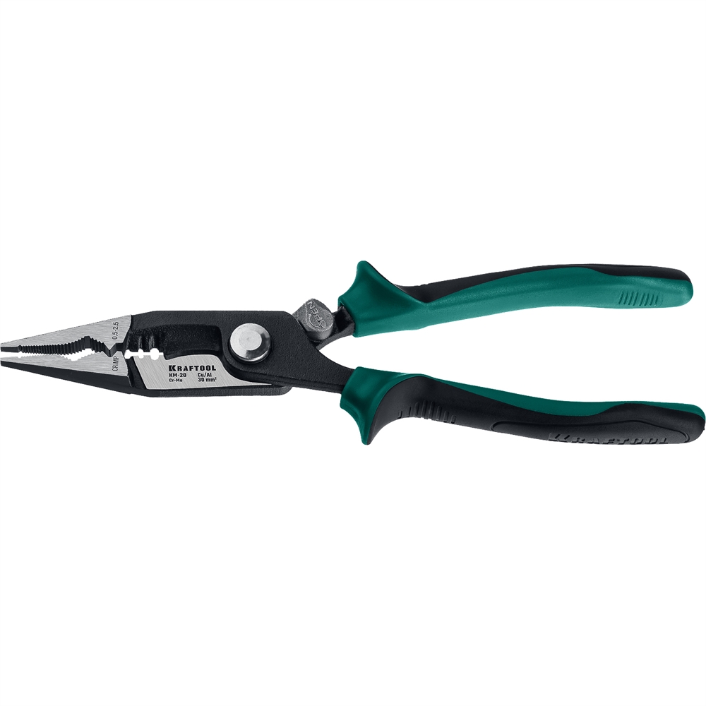 KRAFTOOL  KM-20, резка, d 15мм, зачистка 0.75 - 2.5 мм2, клещи многофункциональные (23336-20) 23336-20