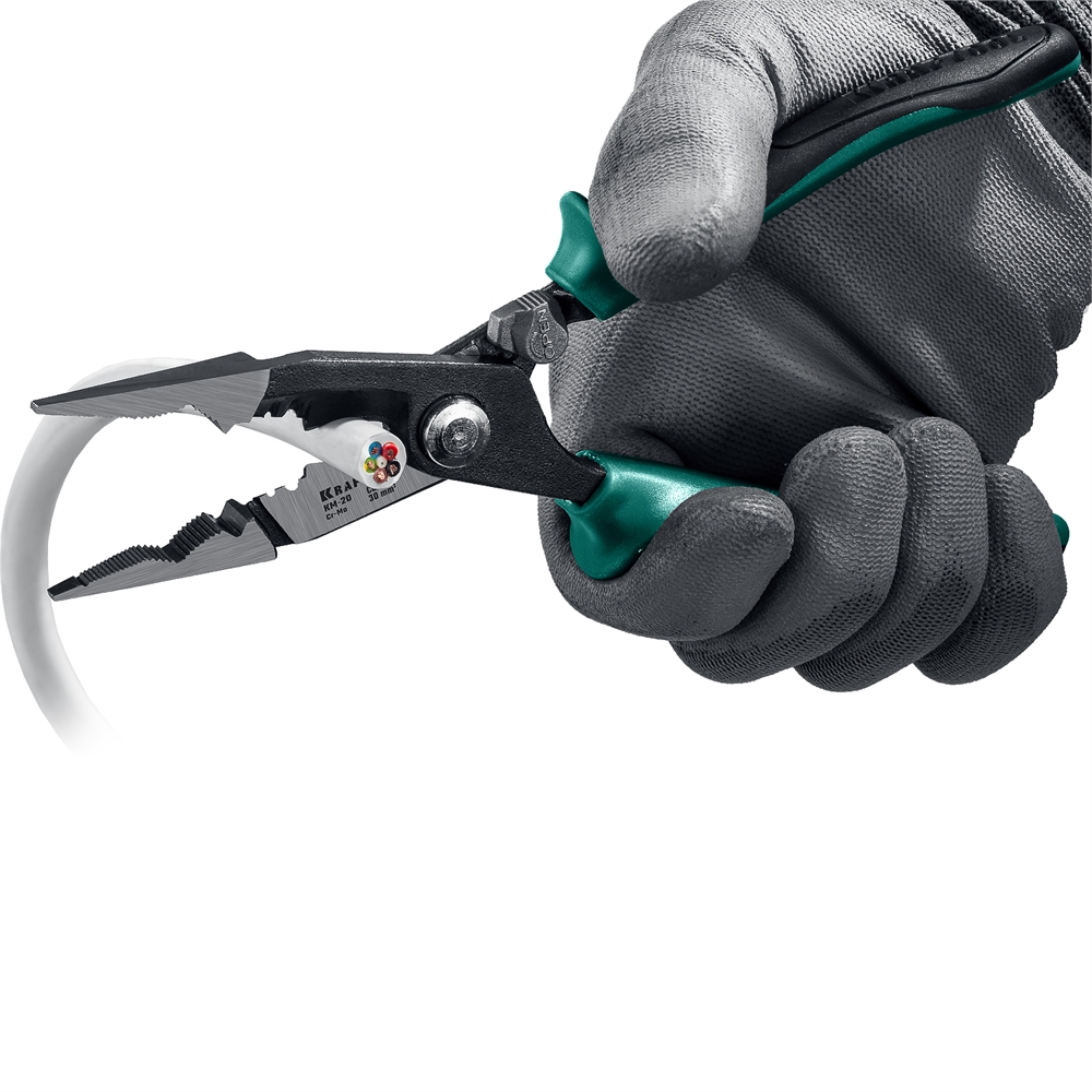 KRAFTOOL  KM-20, резка, d 15мм, зачистка 0.75 - 2.5 мм2, клещи многофункциональные (23336-20) 23336-20