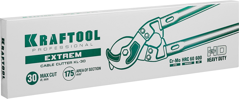 KRAFTOOL  Extrem KL-30, кабелерез (23349-30)+N1237:O1249O1236:O1249 23349-30
