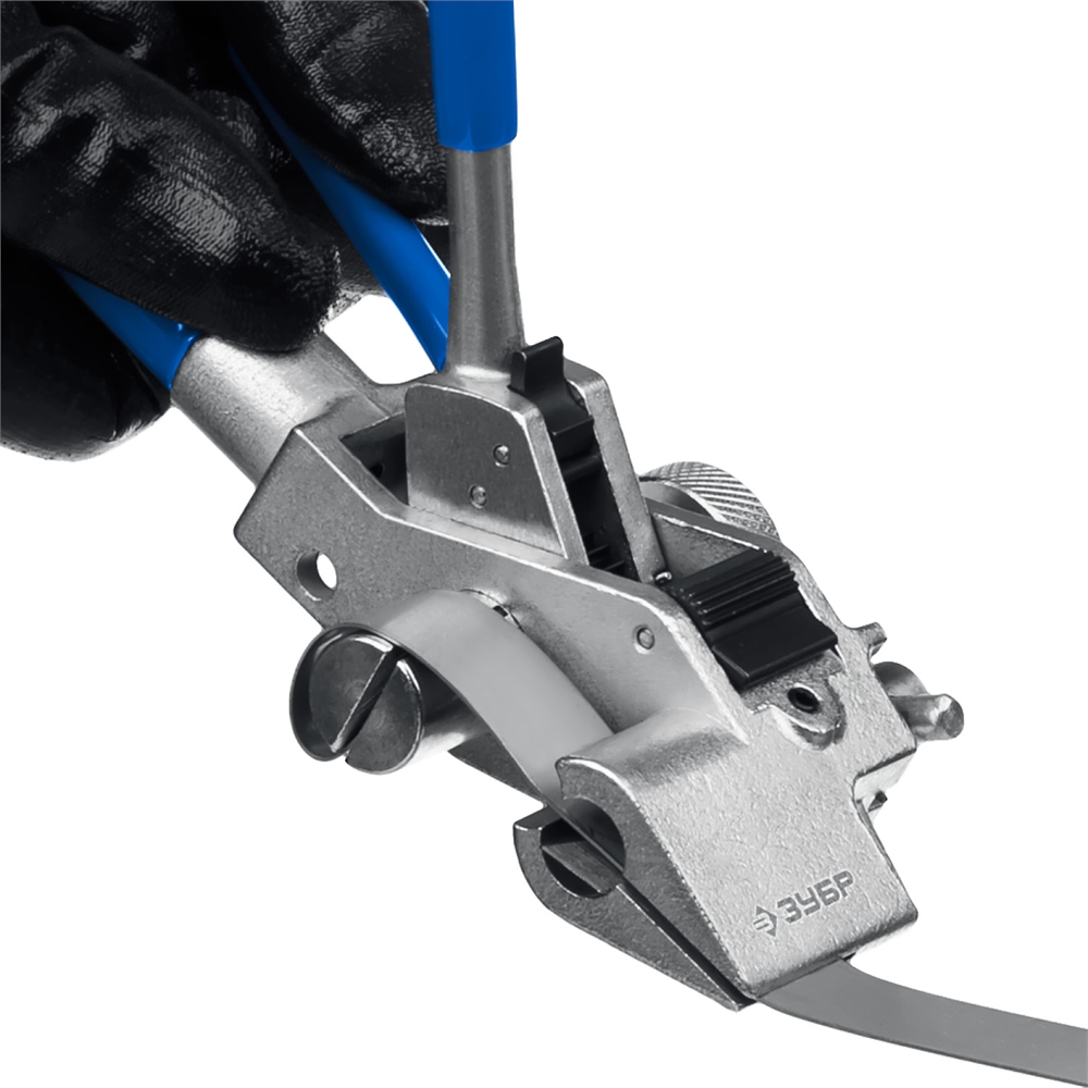 ЗУБР  ИНХ-20, 2 в 1, инструмент для натяжения  и резки стальной монтажной ленты, Профессионал (22624) 22624