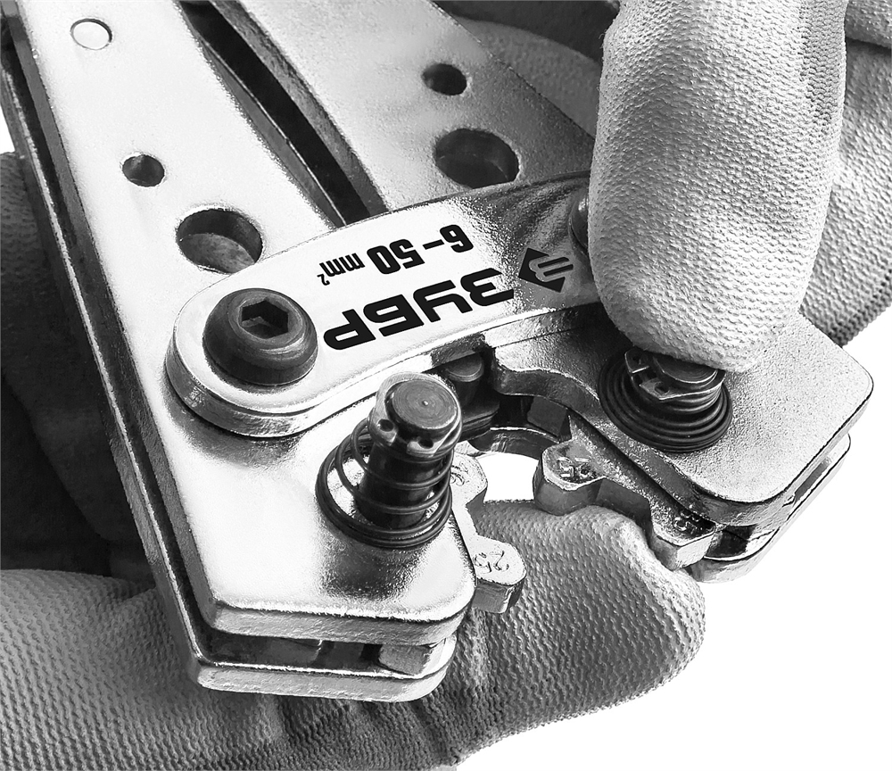 ЗУБР  ПКГ-50, 6 - 50 мм2, усиленные пресс-клещи гексагональные для медных наконечников и гильз, Профессионал(45453) 45453