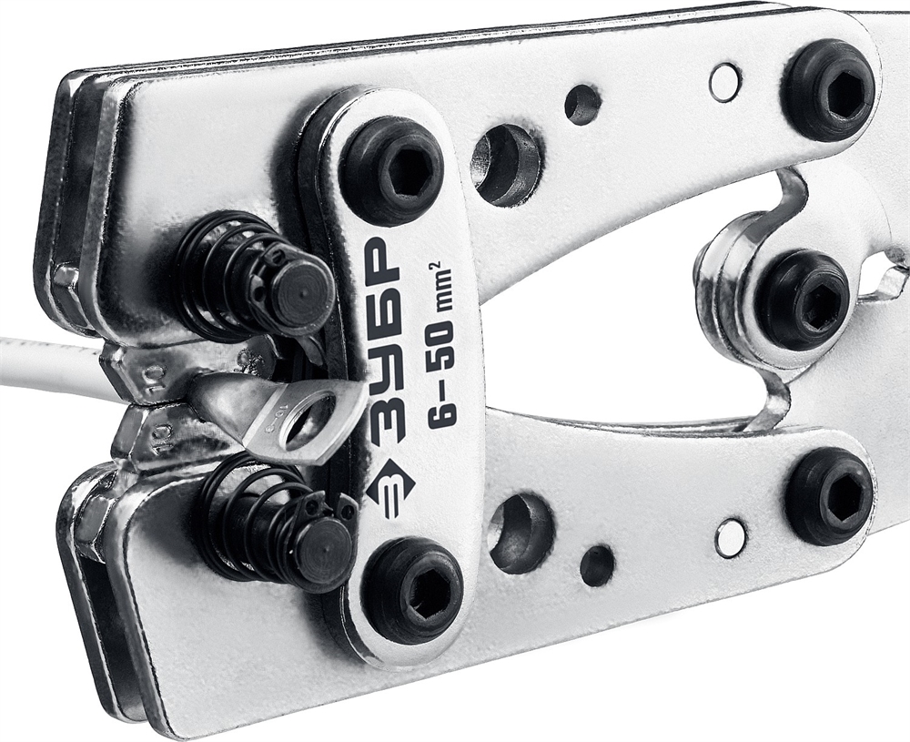 ЗУБР  ПКГ-50, 6 - 50 мм2, усиленные пресс-клещи гексагональные для медных наконечников и гильз, Профессионал(45453) 45453