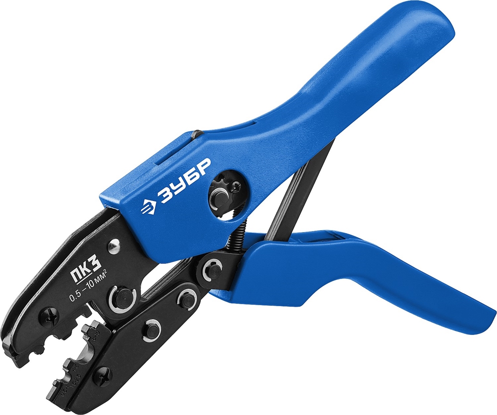 ЗУБР  ПК-3, 0.5 - 10 мм2, пресс-клещи для медных наконечников и гильз, Профессионал(45456-3) 45456-3
