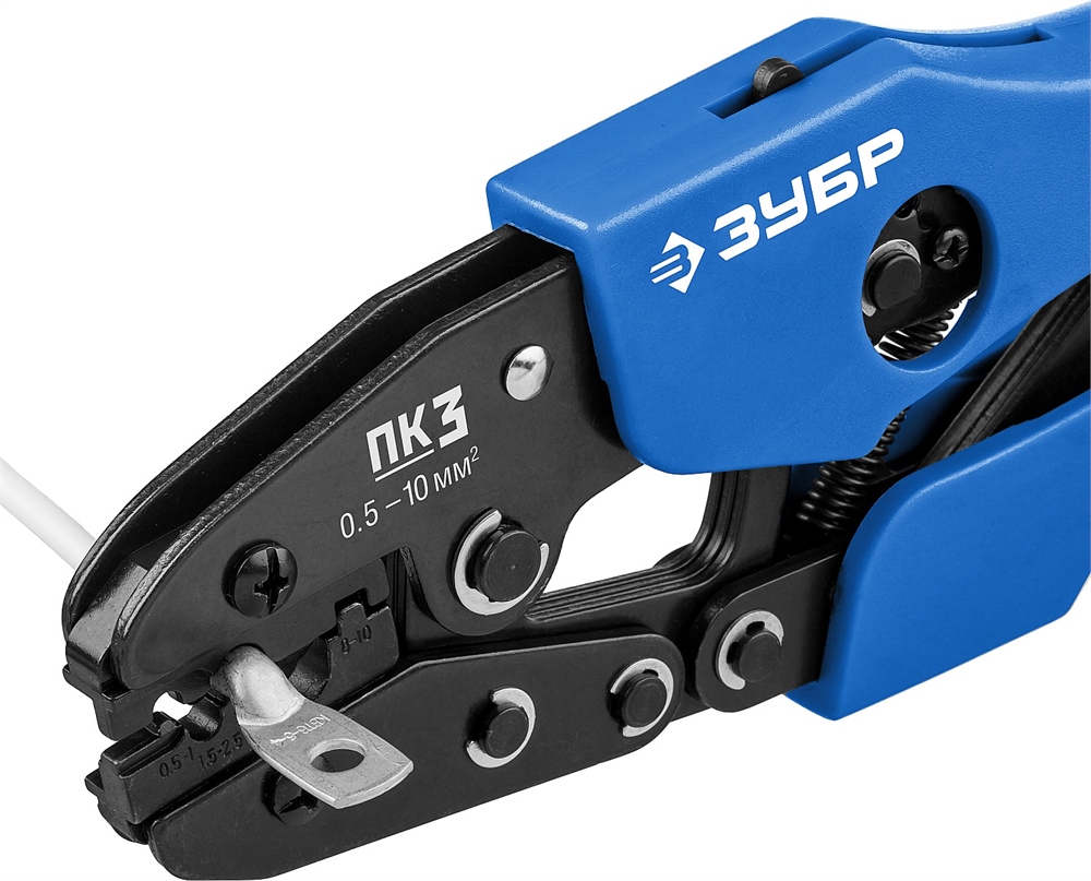 ЗУБР  ПК-3, 0.5 - 10 мм2, пресс-клещи для медных наконечников и гильз, Профессионал(45456-3) 45456-3
