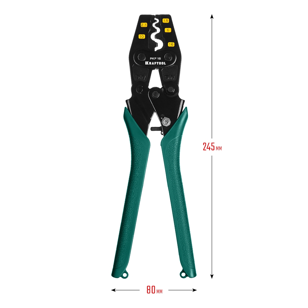 KRAFTOOL  PKF-16, 1.5 - 16 мм2, для медных наконечников и гильз, усиленные пресс-клещи (45466) 45466