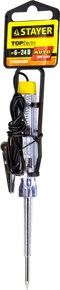 STAYER  TOPElectro, 6 - 24 В, 120 мм, флажок-подвеска, электрический пробник для автопроводки (2573-24V) 2573-24V_z01