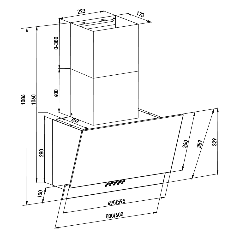 Кухонная вытяжка making Oasis everywhere NC-50B oasis 826