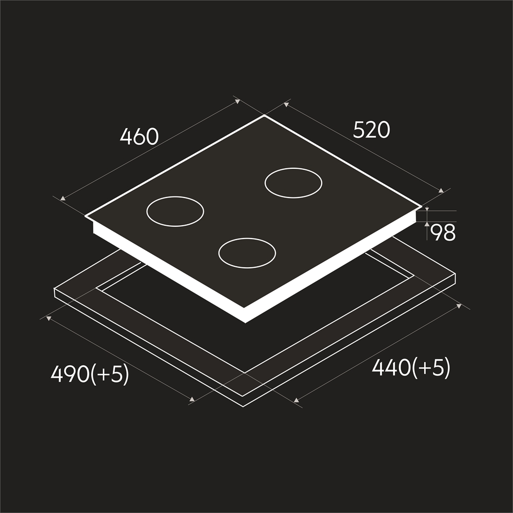 Встраиваемая варочная панель P-3GWT oasis 981