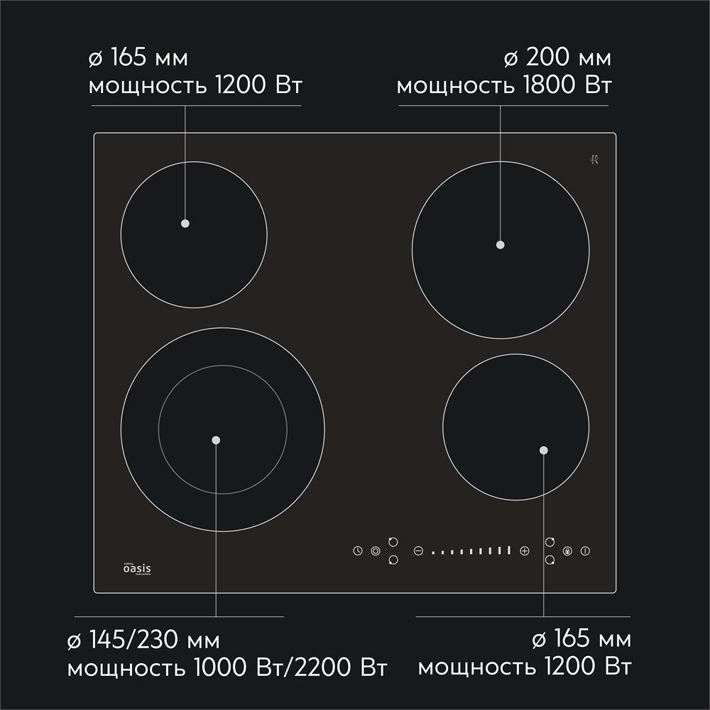 Варочная панель электрическая P-SB oasis 1082