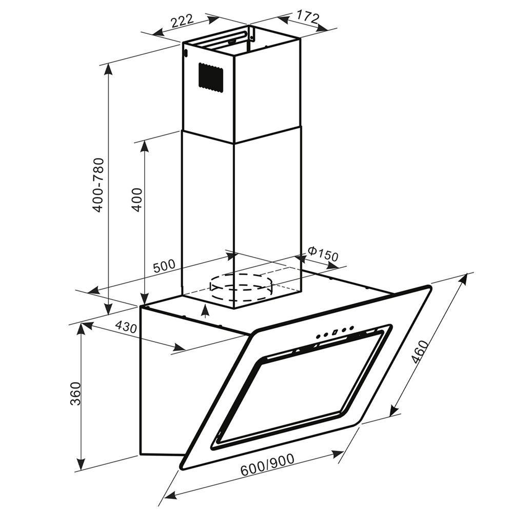 Кухонная вытяжка making Oasis everywhere NA-60W oasis 1115