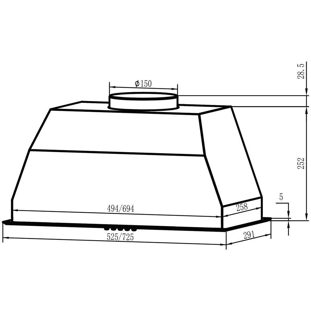 Кухонная вытяжка making Oasis everywhere UM-70W oasis 1126