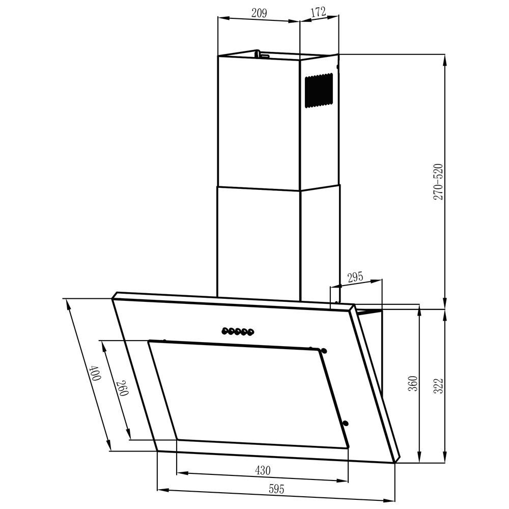 Кухонная вытяжка making Oasis everywhere ND-60B oasis 718