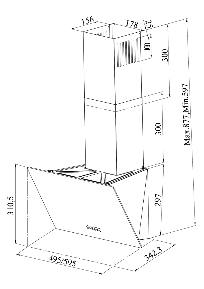 Кухонная вытяжка making Oasis everywhere NP-50B oasis 918
