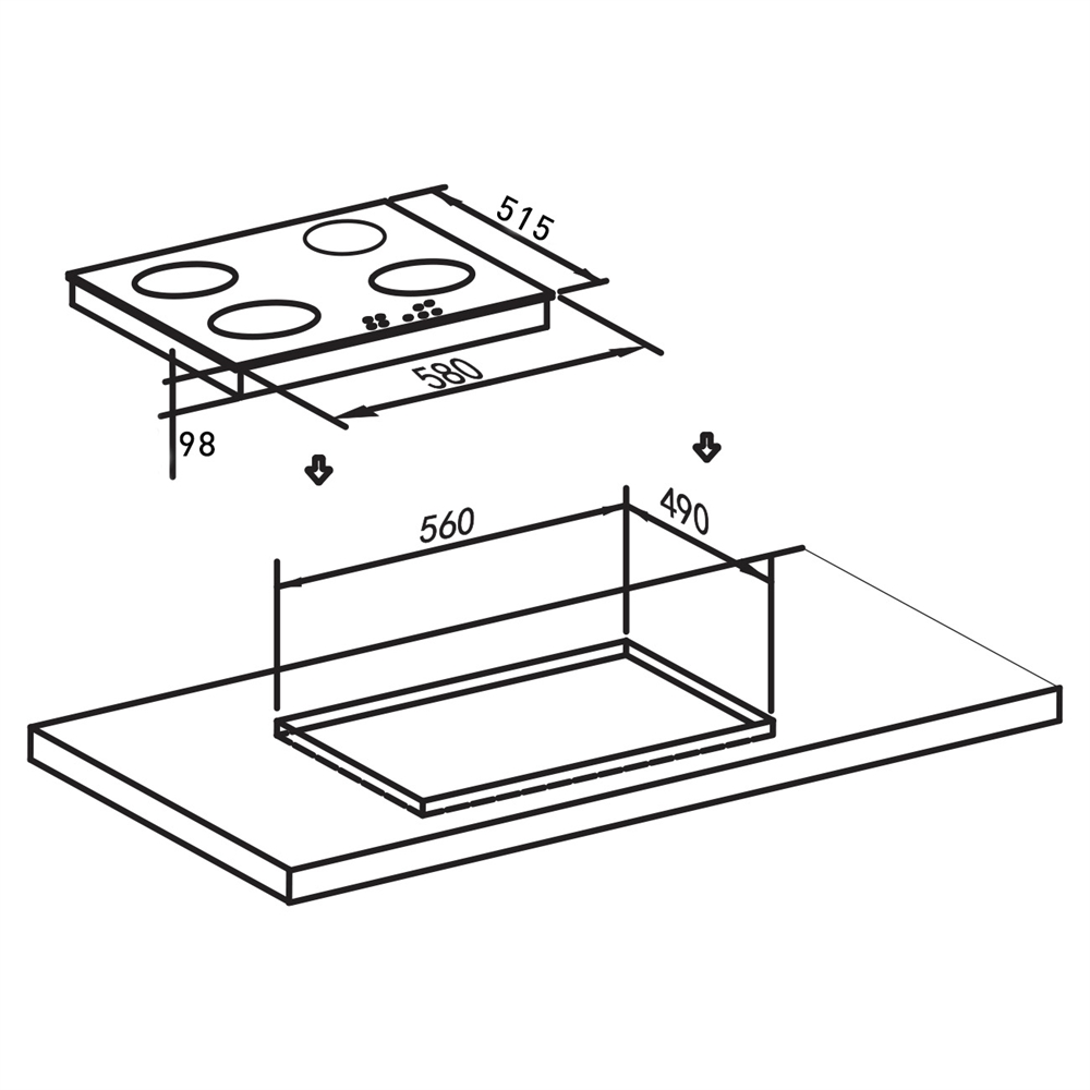 Встраиваемая варочная панель P-BDI oasis 1321