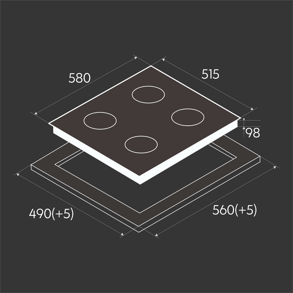 Встраиваемая варочная панель P-GEB oasis 1324