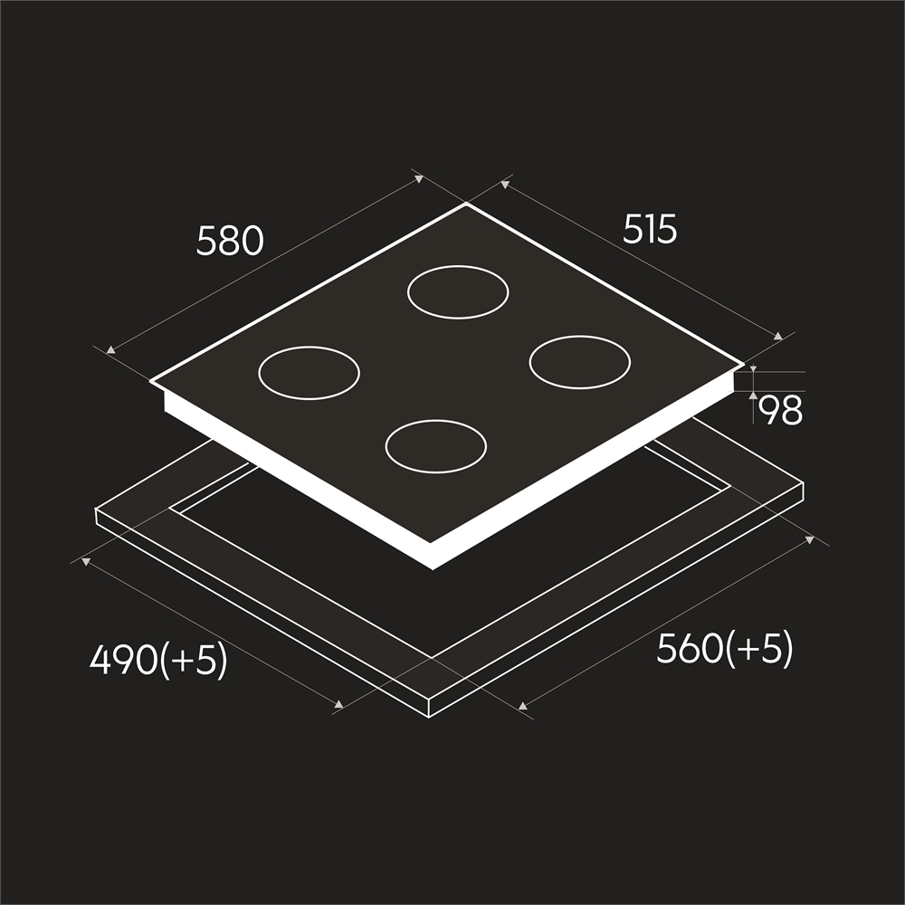 Встраиваемая варочная панель P-MEW oasis 1327