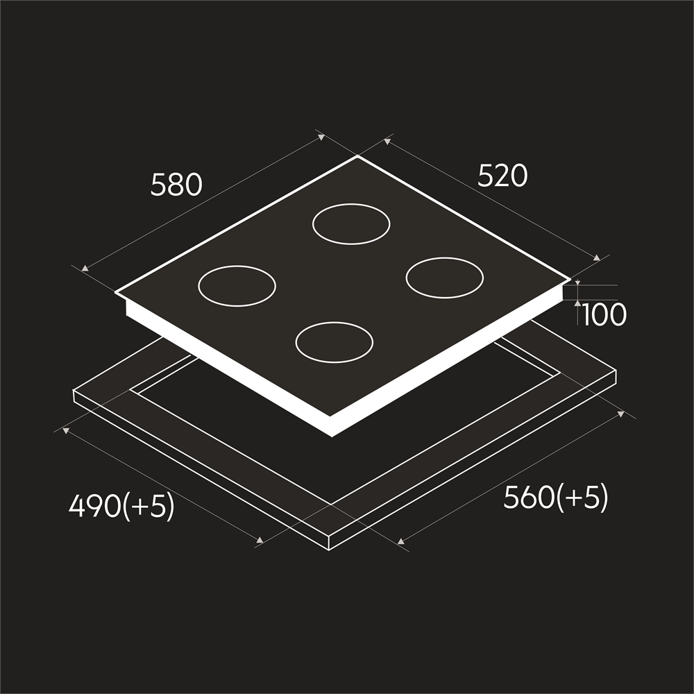 Встраиваемая варочная панель P-SDB oasis 2063