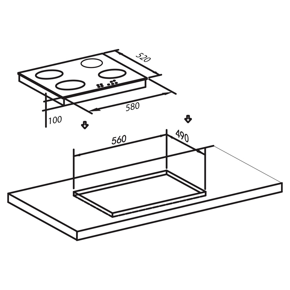 Встраиваемая варочная панель P-MSI oasis 2069