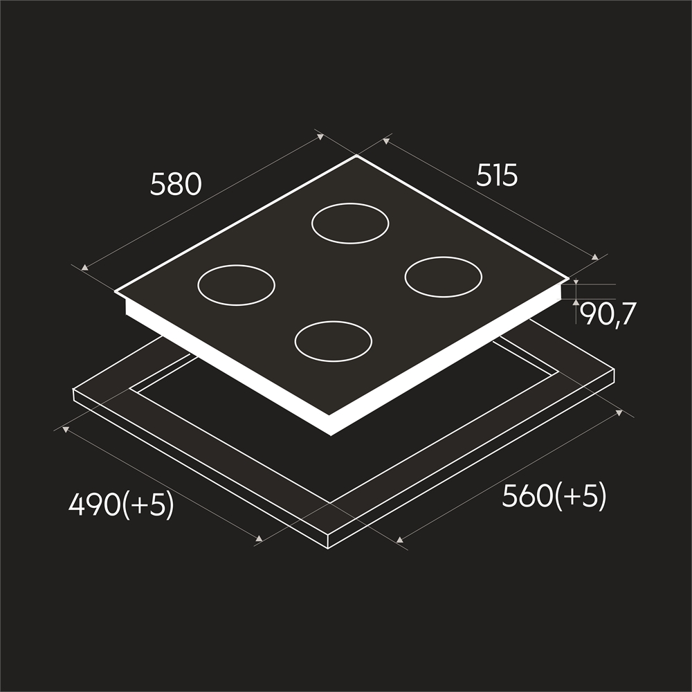 Встраиваемая варочная панель P-MBRT oasis 972