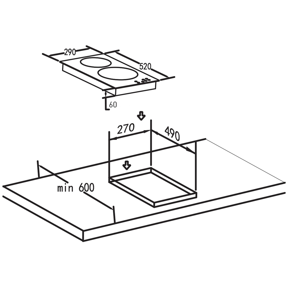 Встраиваемая варочная панель P-IBDF oasis 1123