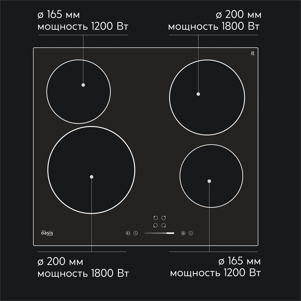 Варочная панель электрическая P-SBT oasis 2768