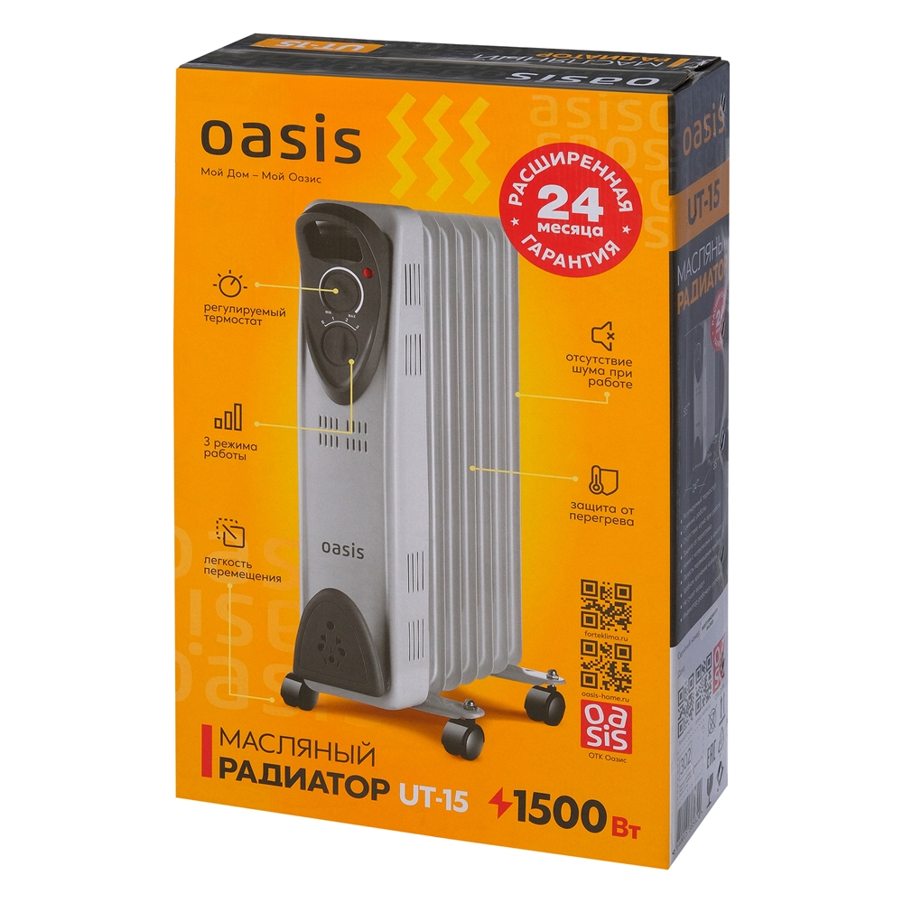 Масляный радиатор Oasis UT-15 oasis 1251
