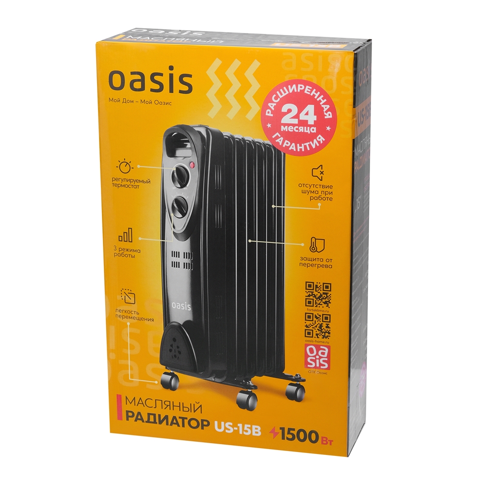 Масляный радиатор Oasis US-15B oasis 2985