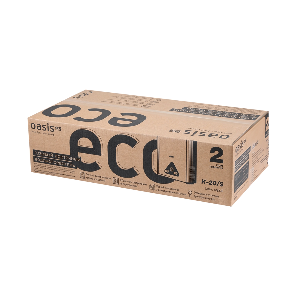 Газовый проточный водонагреватель Oasis Eco К-20/S oasis 3406