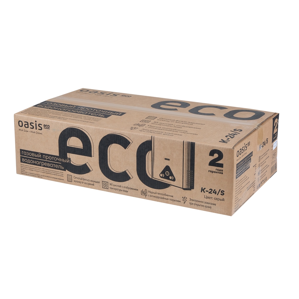 Газовый проточный водонагреватель Oasis Eco К-24/S oasis 3407