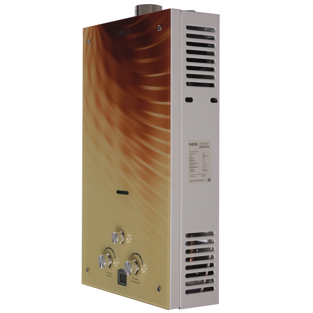 Газовый проточный водонагреватель Oasis Turbo Glass BG/TUR oasis 58
