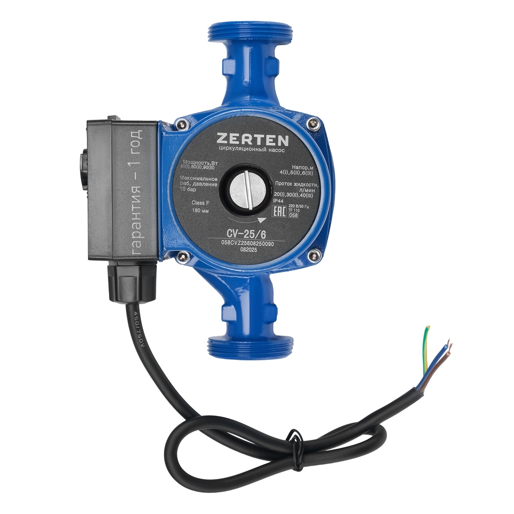 Циркуляционный насос с мокрым ротором Zerten CV-25/6 oasis 3194