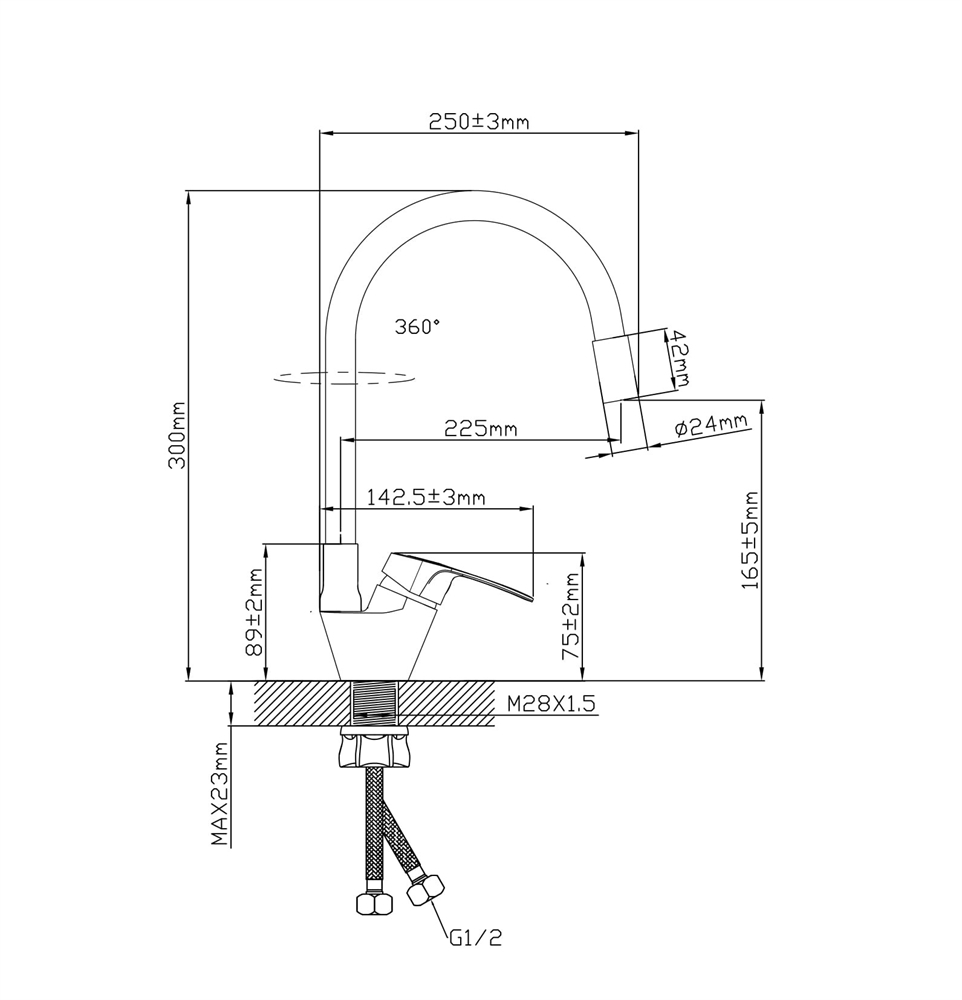 Смеситель L1004MGW oasis 2195