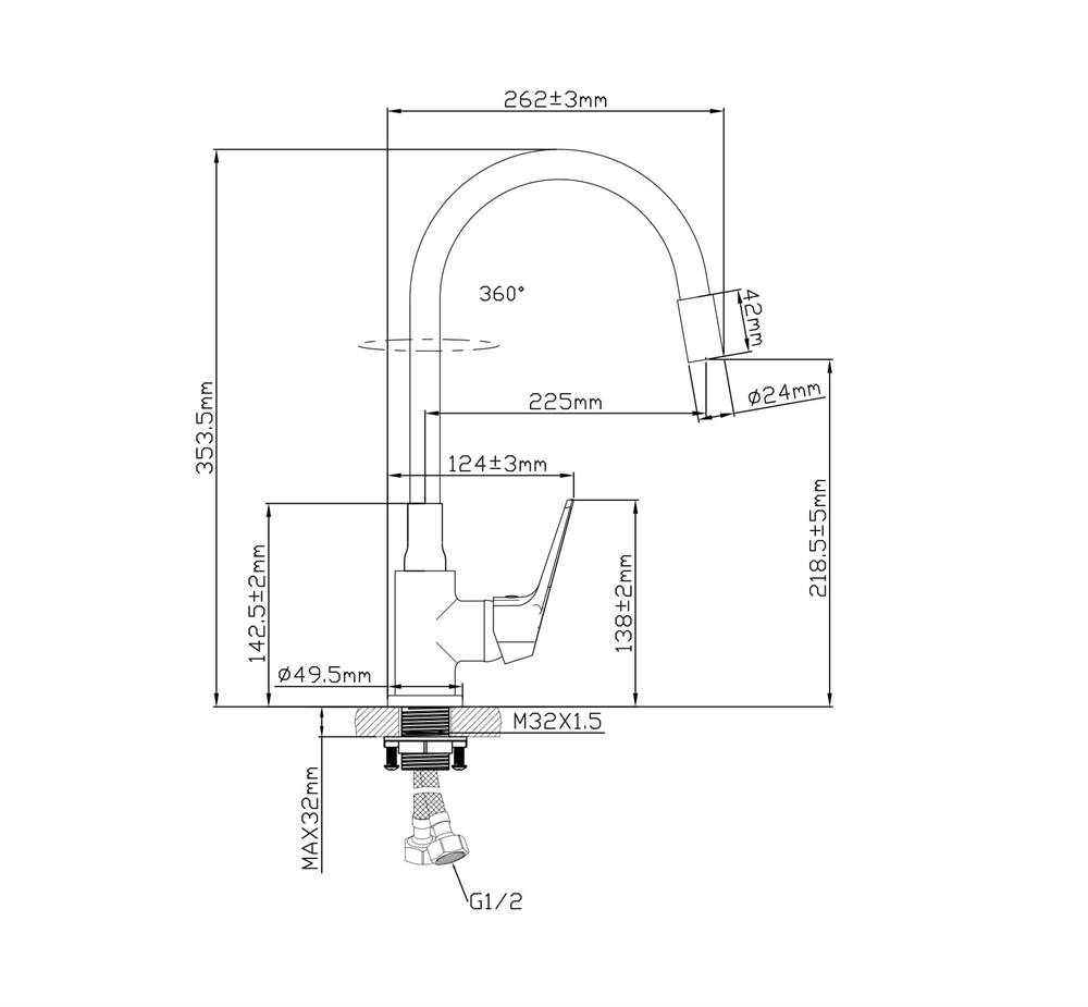 Смеситель L1006MGВ oasis 2205
