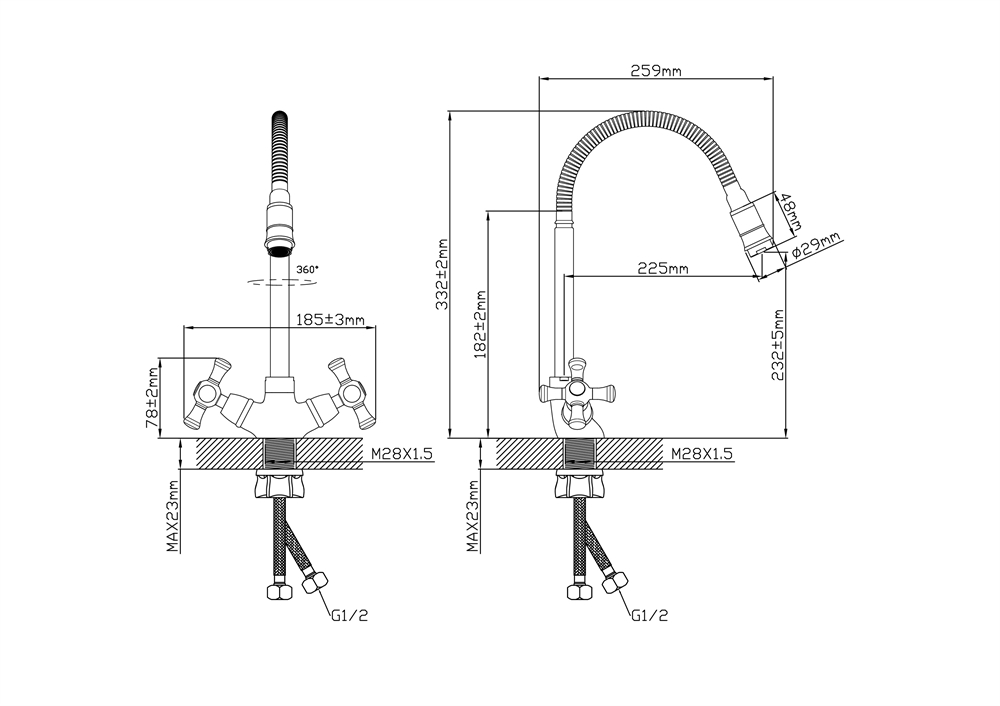 Смеситель L1002НСGLB oasis 2208