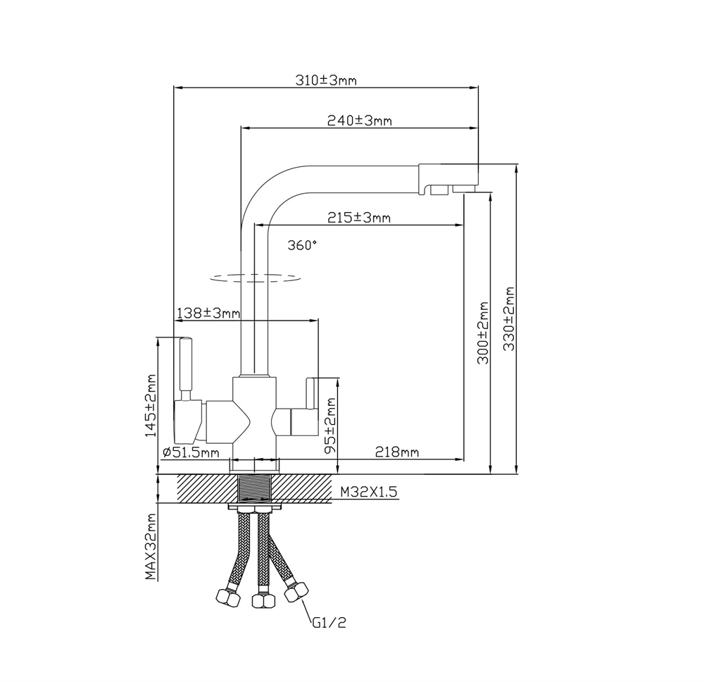 Смеситель L1007GF oasis 2214