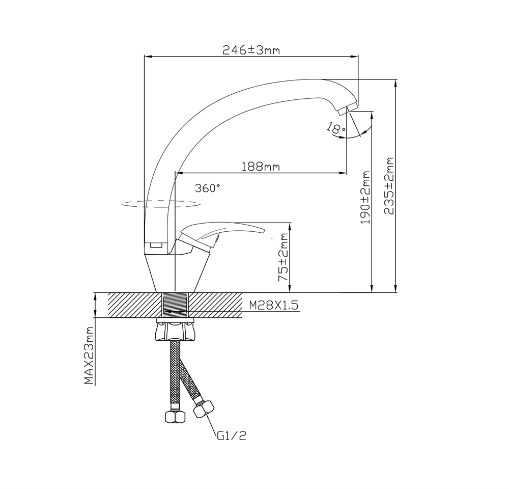 Смеситель L1010GМ oasis 2217