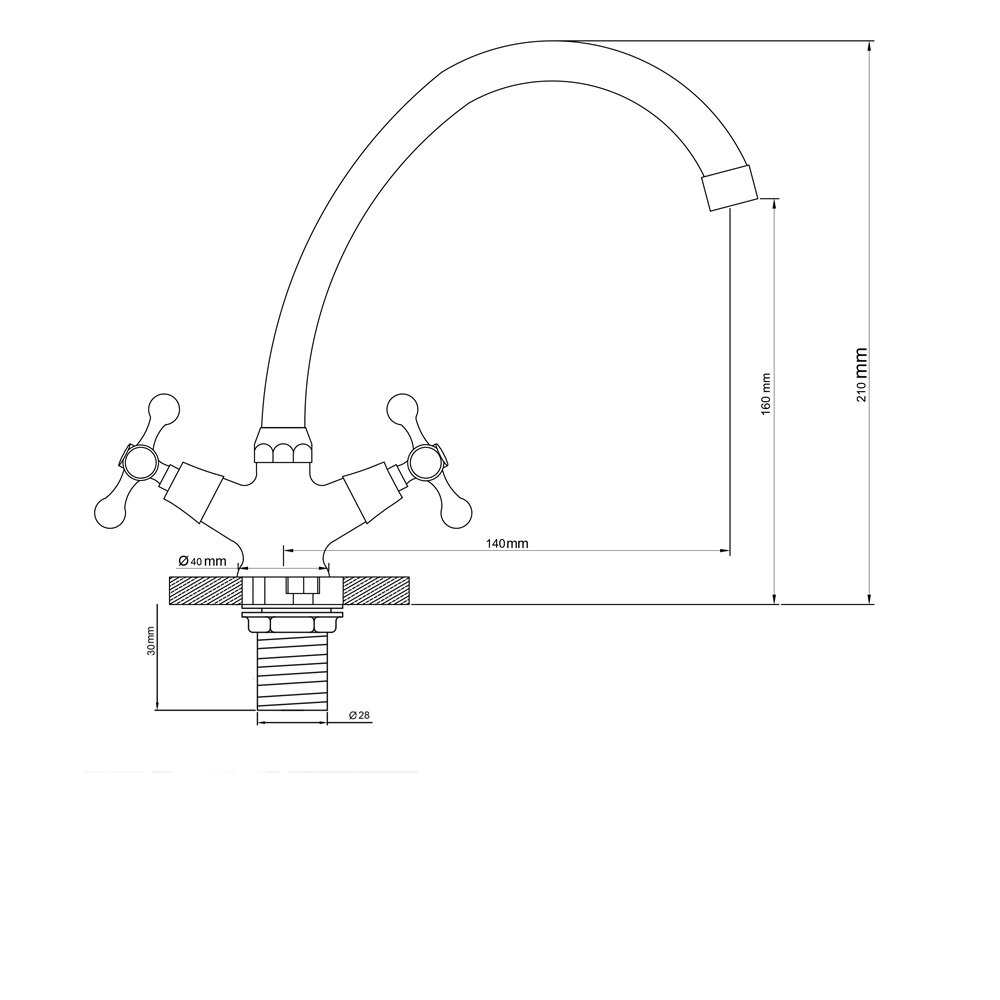 Смеситель L1000HCG oasis 2226