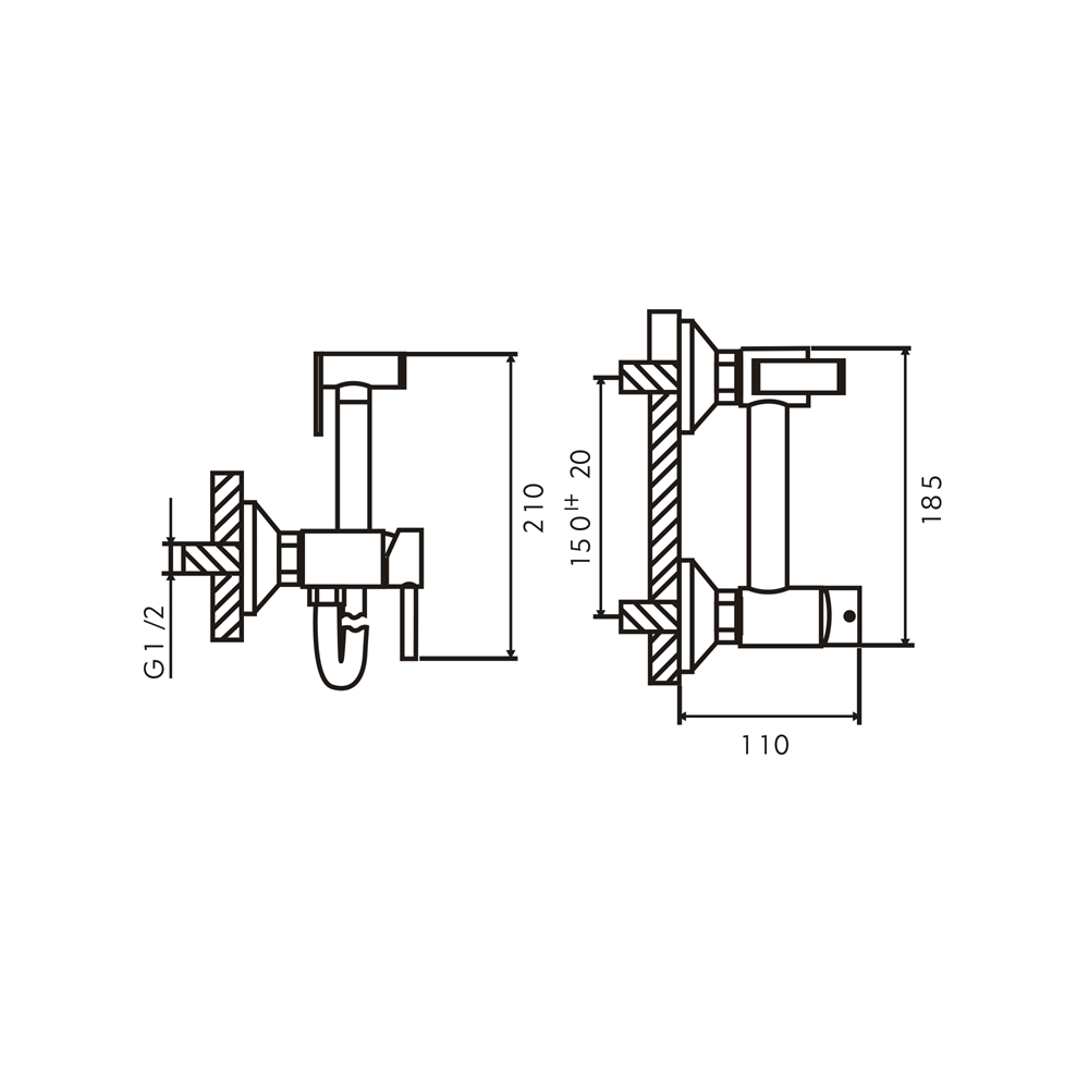 Гигиенический смеситель SUSB4001 oasis 3618