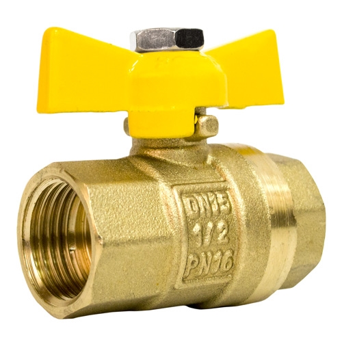 Кран шаровой газовый STI ГГ бабочка 15 т 00000003681