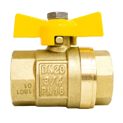 Кран шаровой газовый STI ГГ бабочка 20 т 00000003682