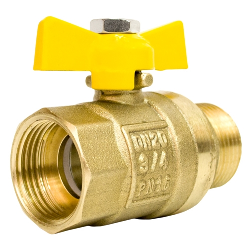 Кран шаровой газовый STI ШГ бабочка 20 т 00000003684