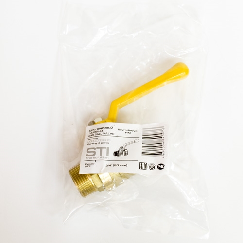 Кран шаровой газовый STI ШГ рычаг 20 т 00000003686