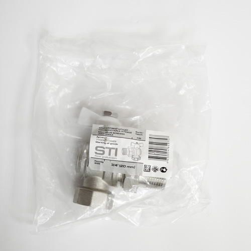 Кран шаровой STI накидная гайка с полусгоном бабочка угловой 20 т тт000014629